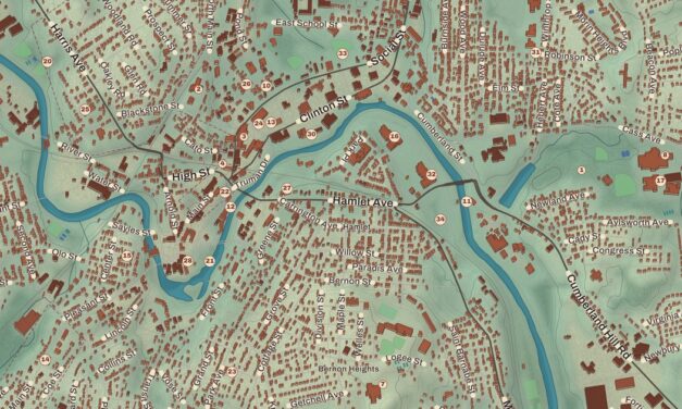 Beautifully Detailed Map of Woonsocket, Rhode Island