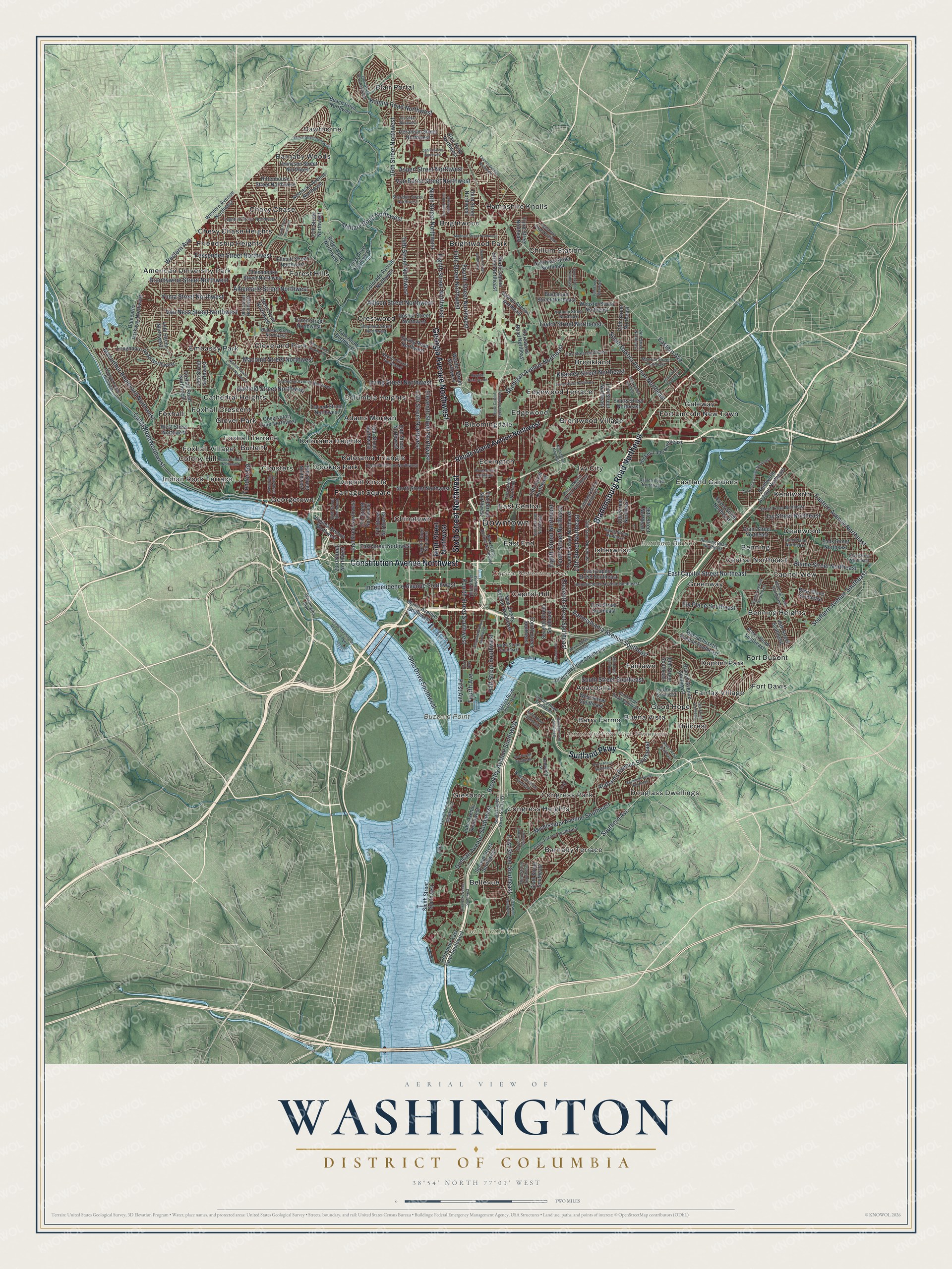 Watermarked full-map preview of Washington, District of Columbia
