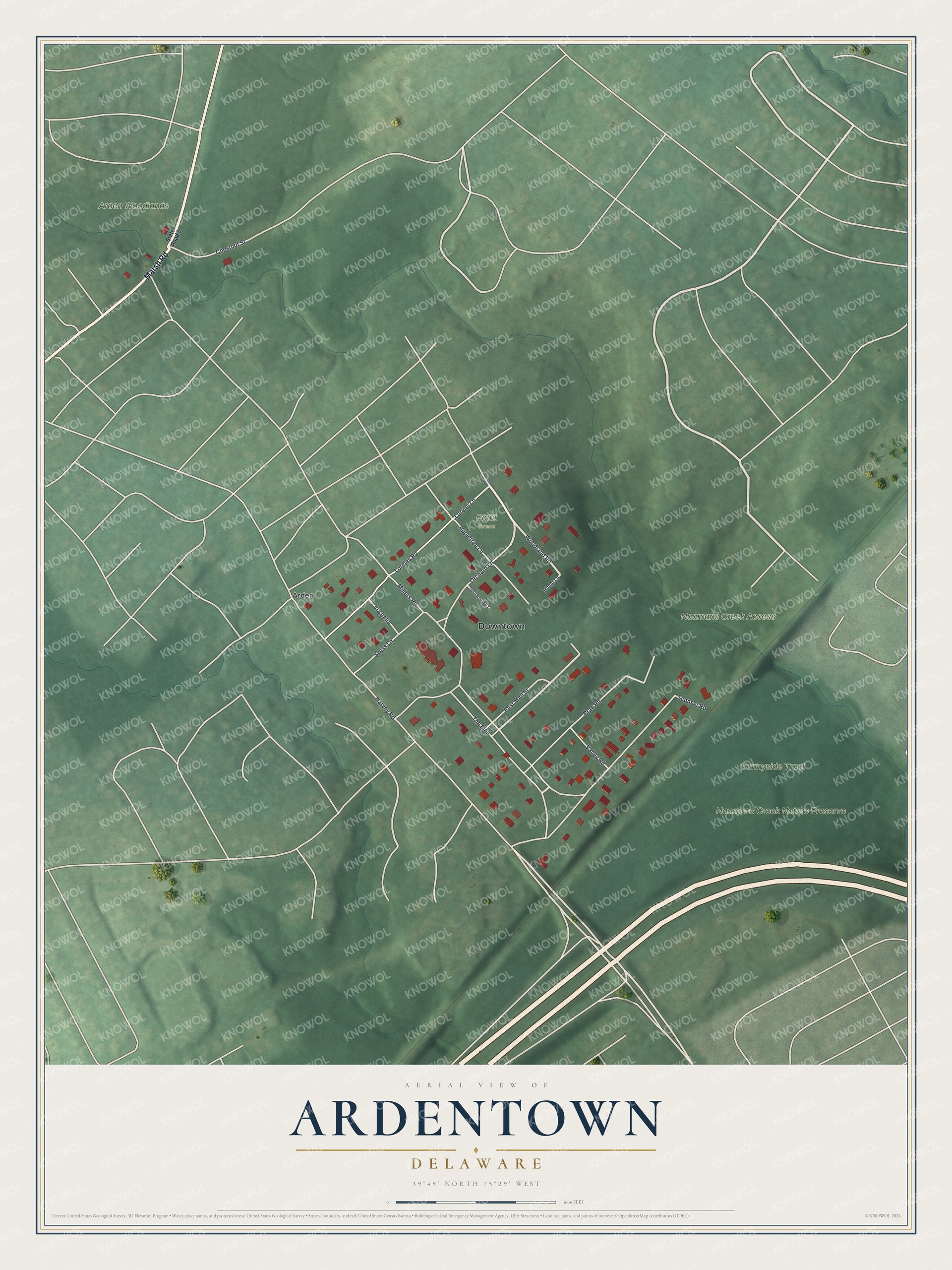 Watermarked full-map preview of Ardentown, Delaware
