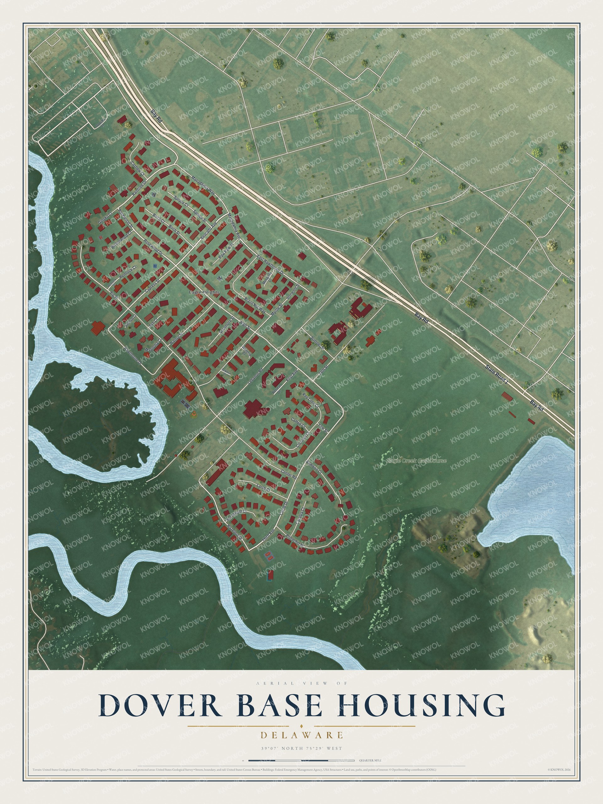 Watermarked full-map preview of Dover Base Housing, Delaware