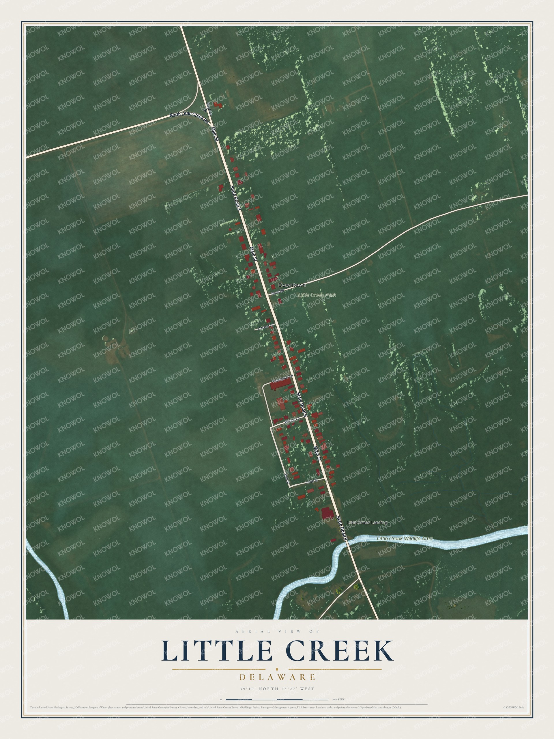 Watermarked full-map preview of Little Creek, Delaware
