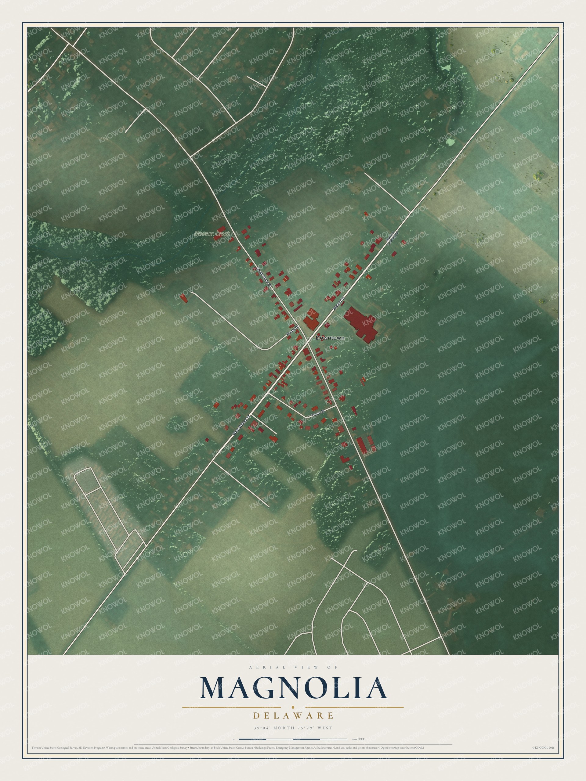 Watermarked full-map preview of Magnolia, Delaware