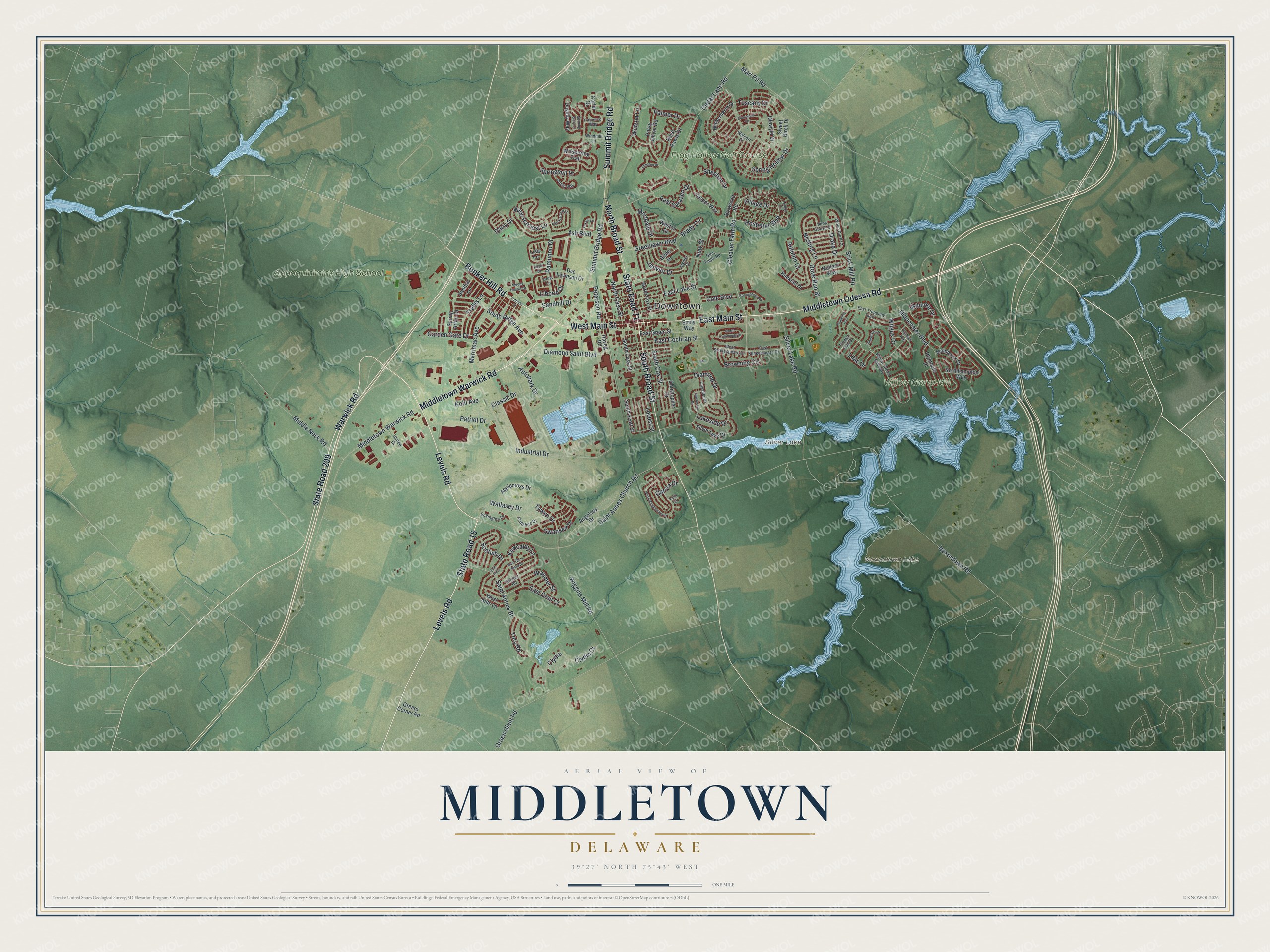 Watermarked full-map preview of Middletown, Delaware