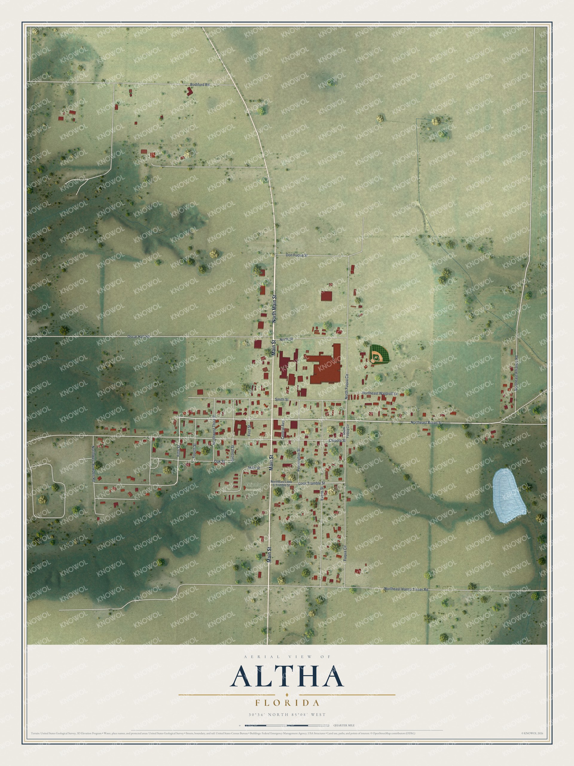 Watermarked full-map preview of Altha, Florida
