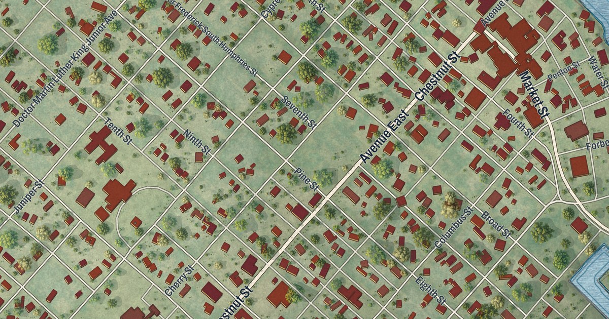 Map of Apalachicola, Florida