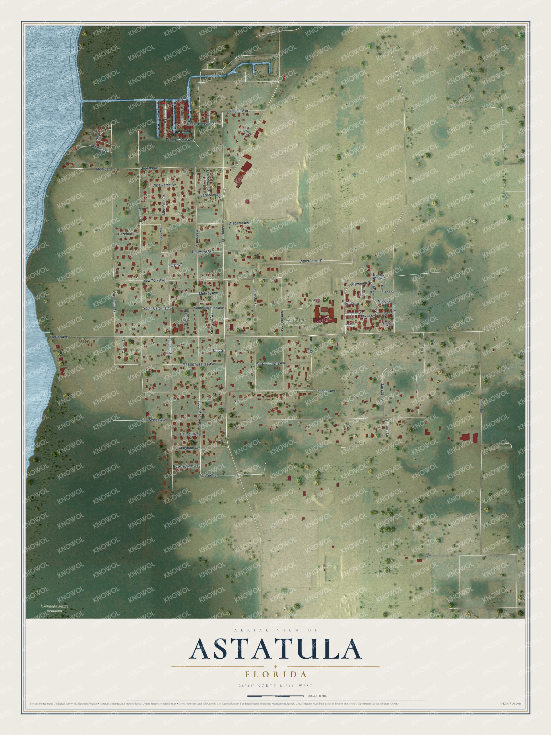 Watermarked full-map preview of Astatula, Florida