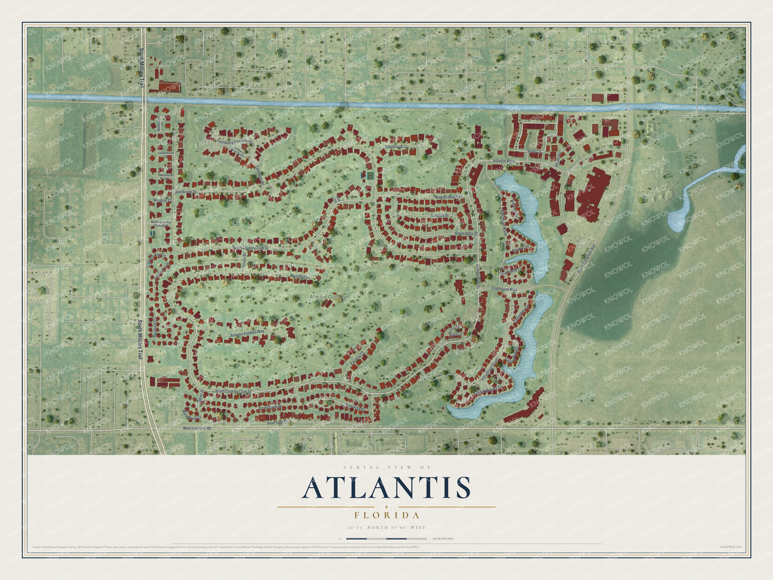 Watermarked full-map preview of Atlantis, Florida