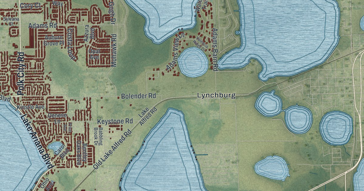 Map of Auburndale, Florida