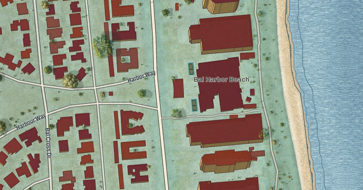 Map of Bal Harbour, Florida
