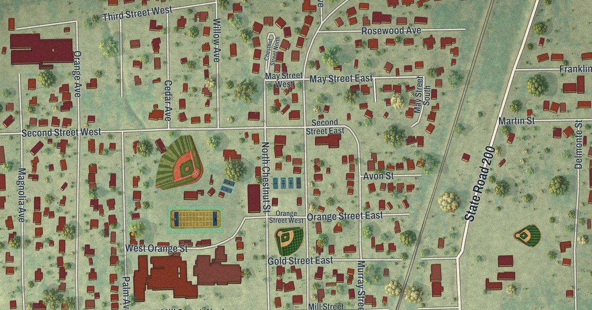 Map of Baldwin, Florida