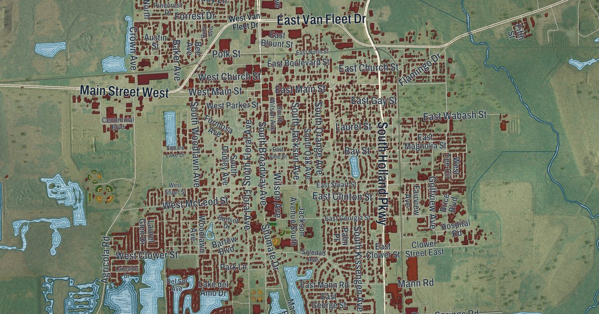 Map of Bartow, Florida