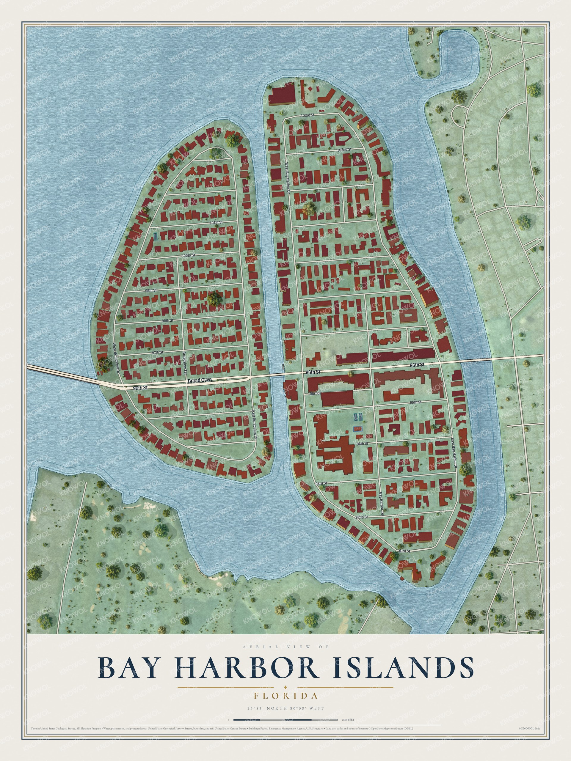 Watermarked full-map preview of Bay Harbor Islands, Florida