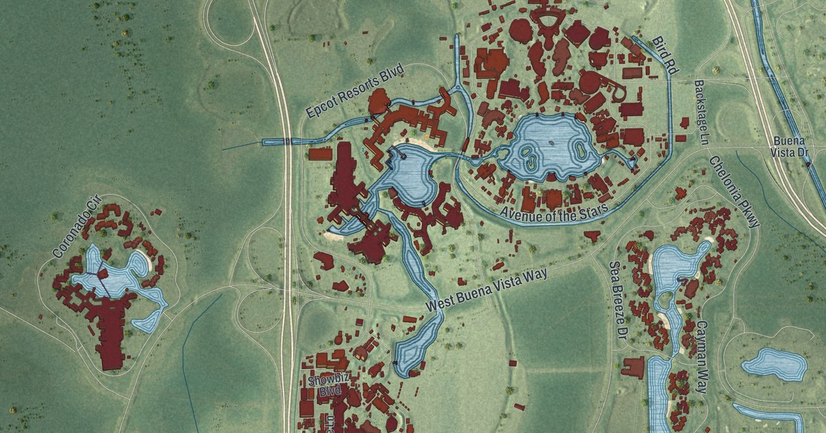 Map of Bay Lake, Florida