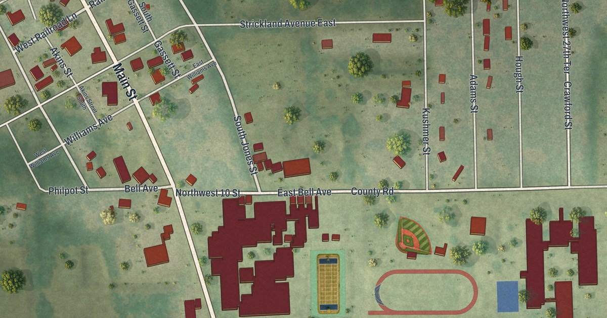 Map of Bell, Florida