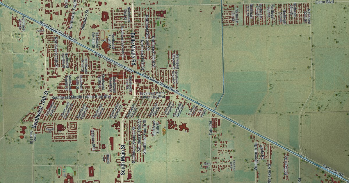 Map of Belle Glade, Florida