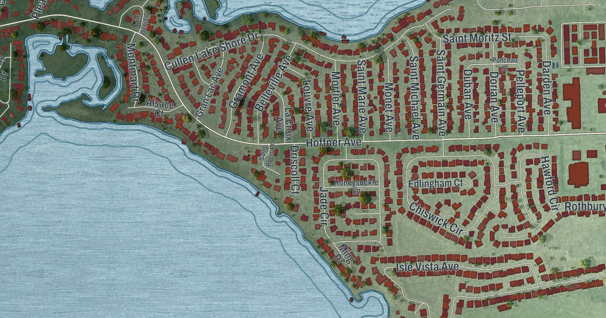 Map of Belle Isle, Florida