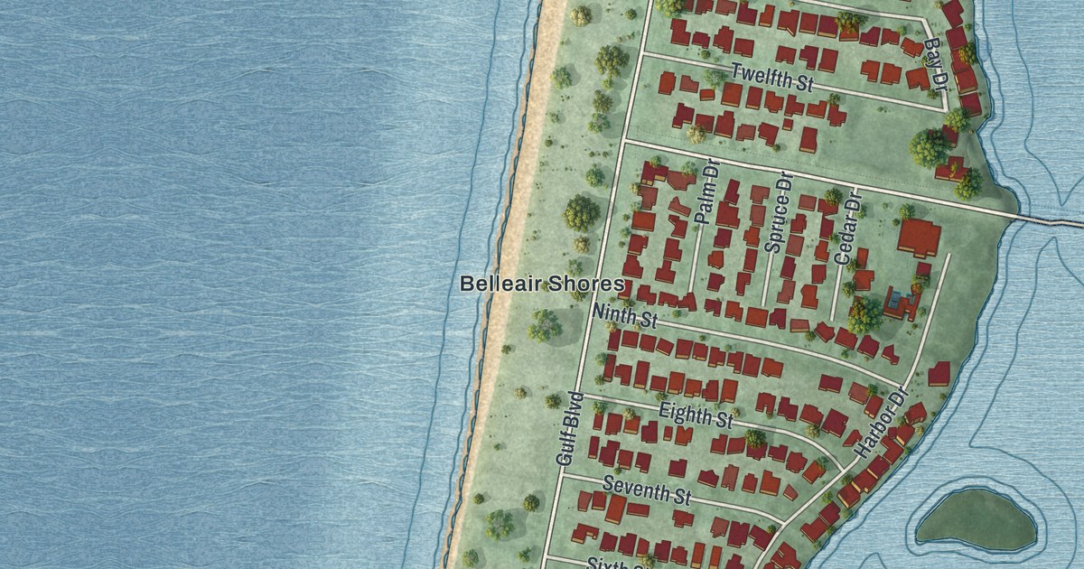 Map of Belleair Beach, Florida