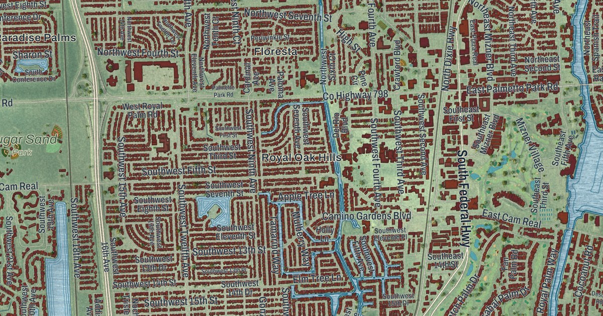 Map of Boca Raton, Florida