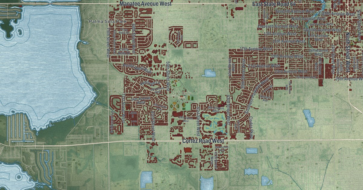 Map of Bradenton, Florida