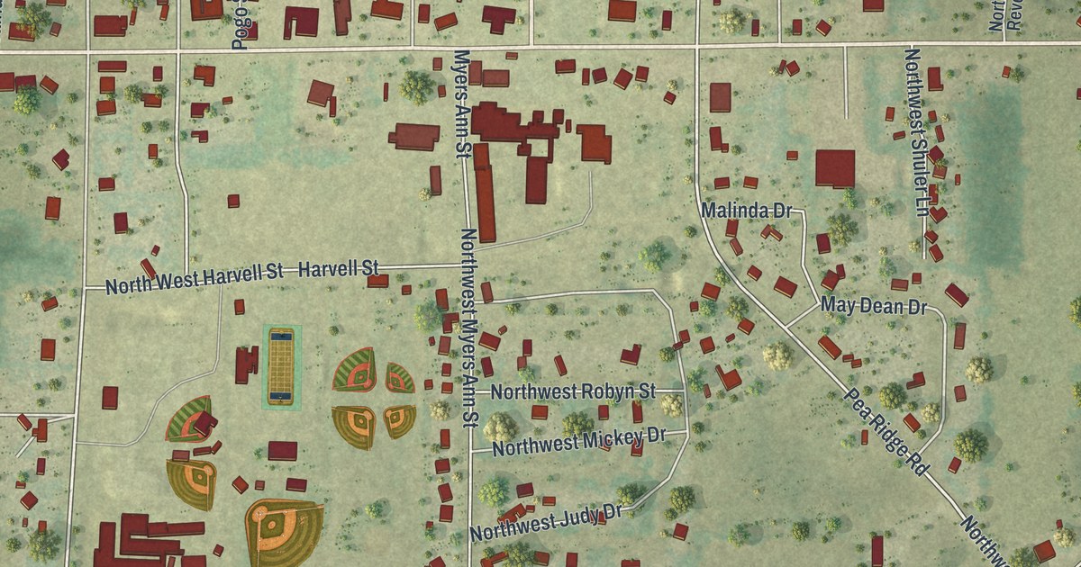 Map of Bristol, Florida