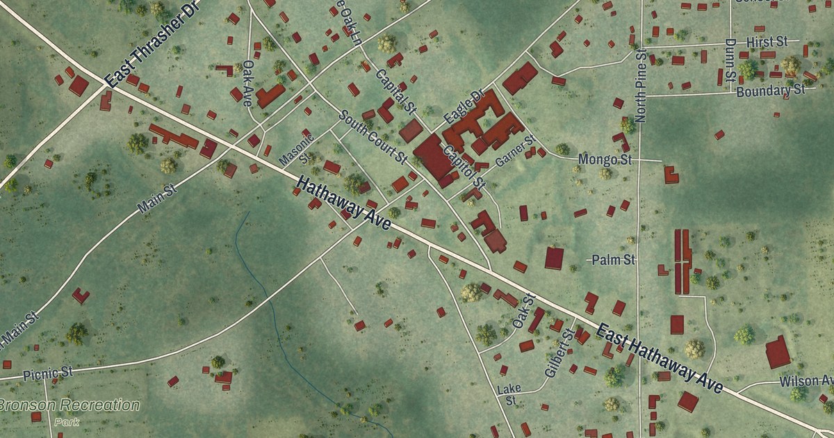 Map of Bronson, Florida