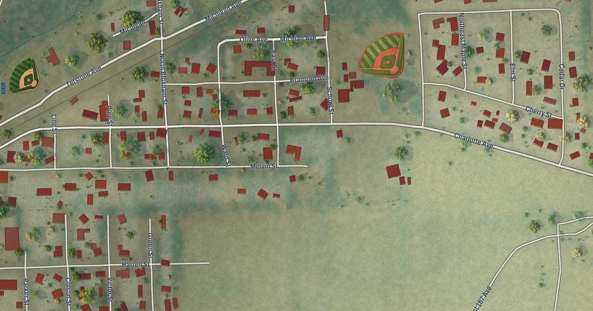 Map of Brooker, Florida
