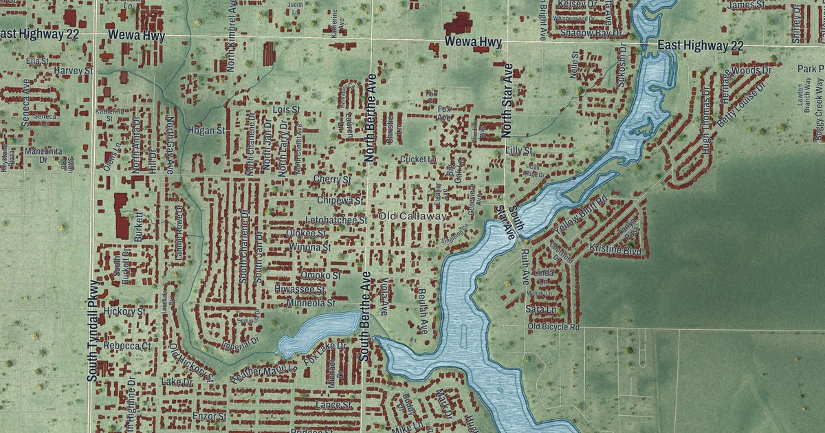 Map of Callaway, Florida