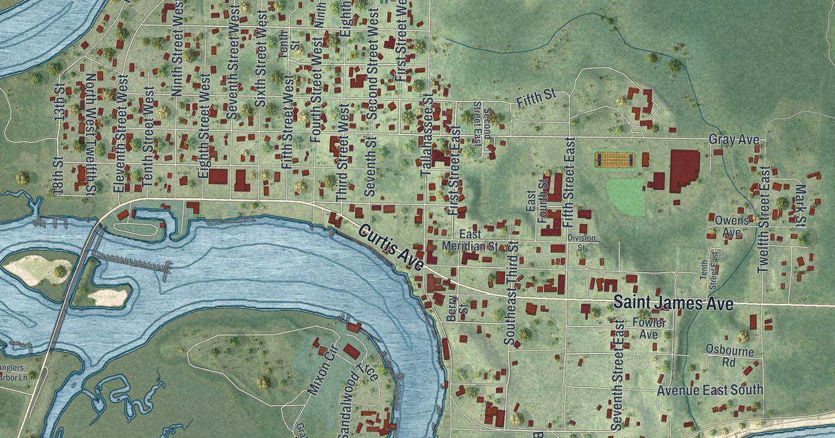Map of Carrabelle, Florida