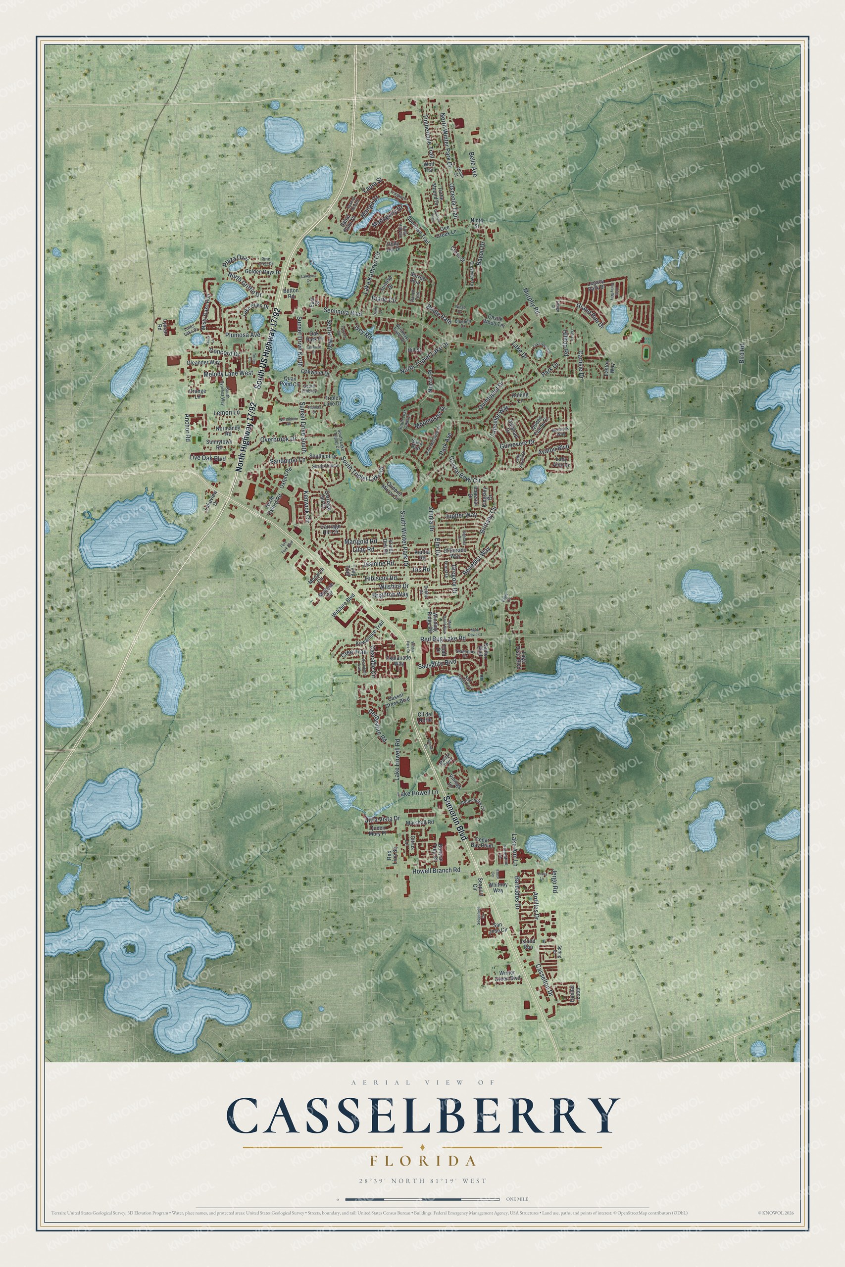 Watermarked full-map preview of Casselberry, Florida