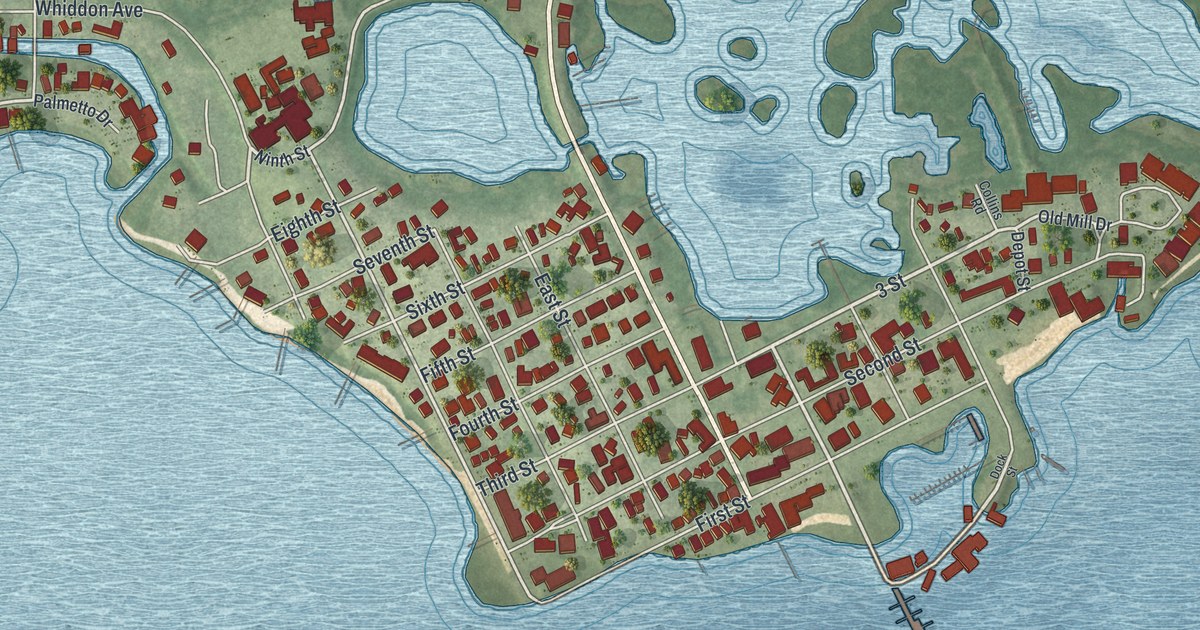 Map of Cedar Key, Florida