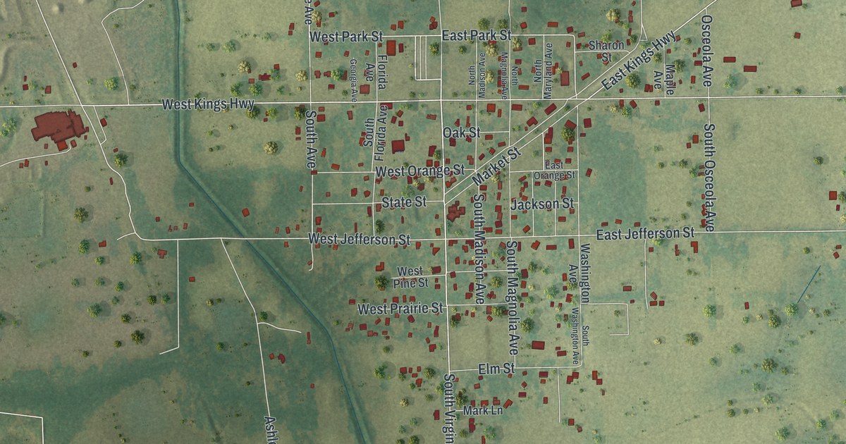 Map of Center Hill, Florida