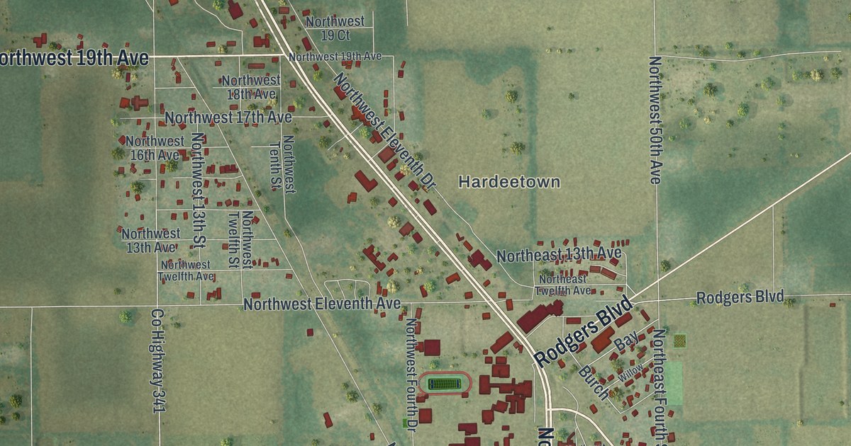 Map of Chiefland, Florida