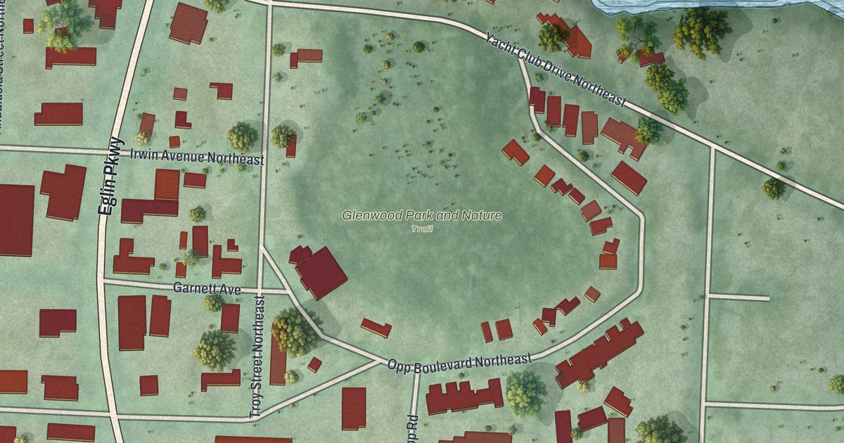 Map of Cinco Bayou, Florida