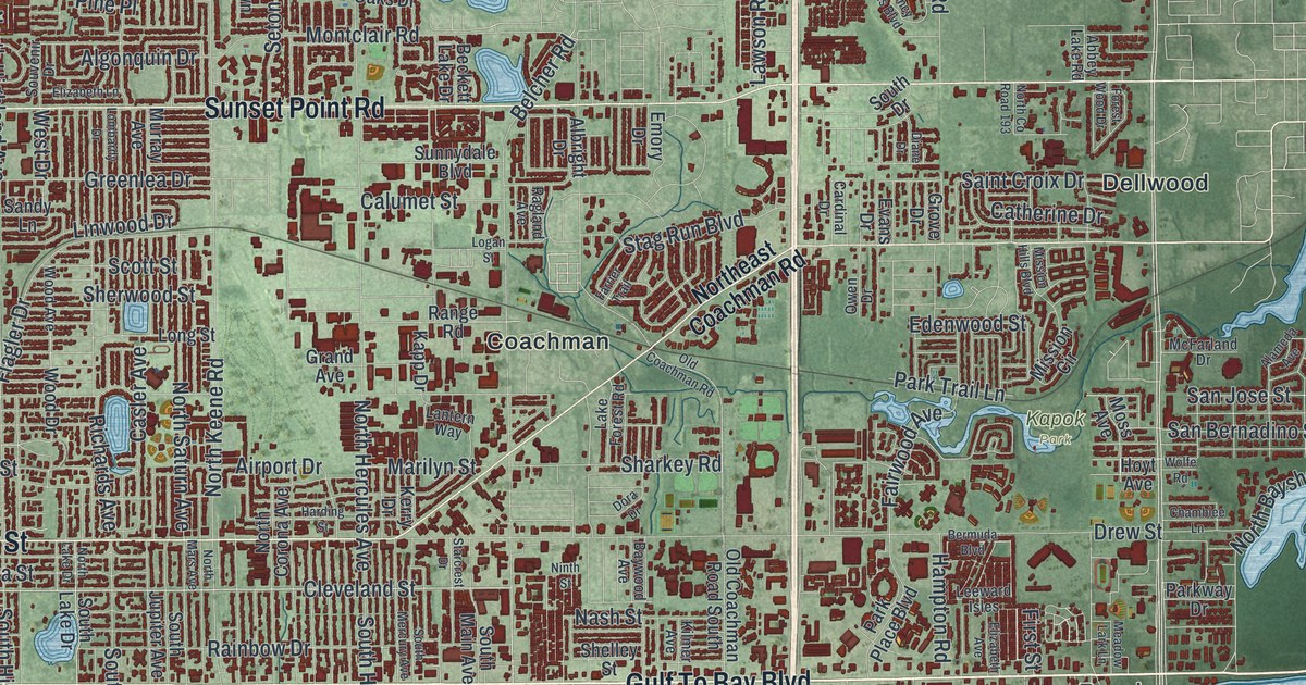 Map of Clearwater, Florida