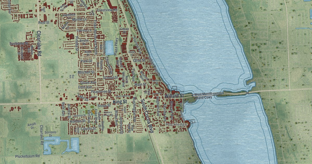 Map of Cocoa, Florida