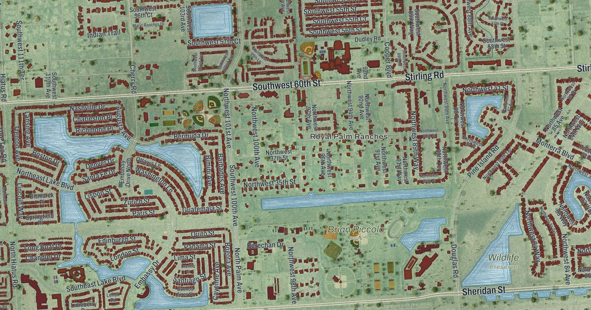 Map of Cooper City, Florida
