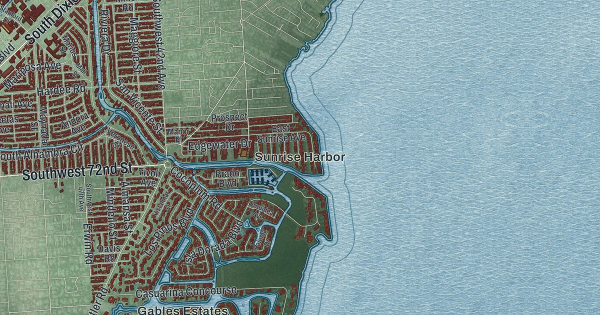 Map of Coral Gables, Florida