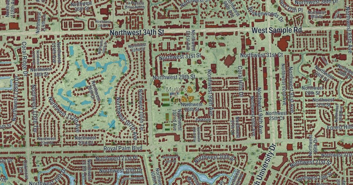 Map of Coral Springs, Florida