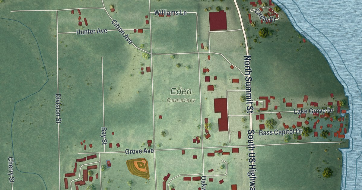 Map of Crescent City, Florida