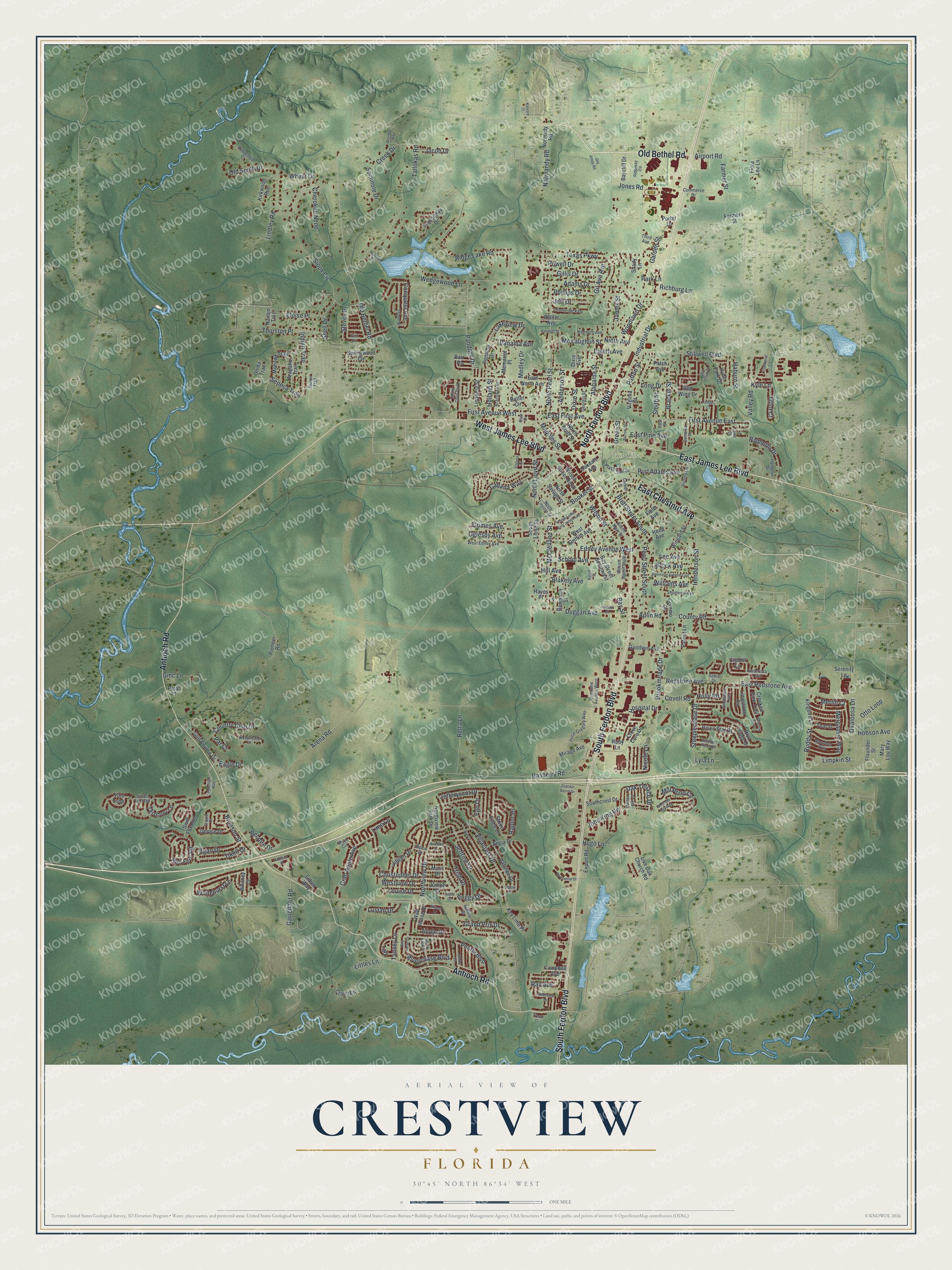 Watermarked full-map preview of Crestview, Florida