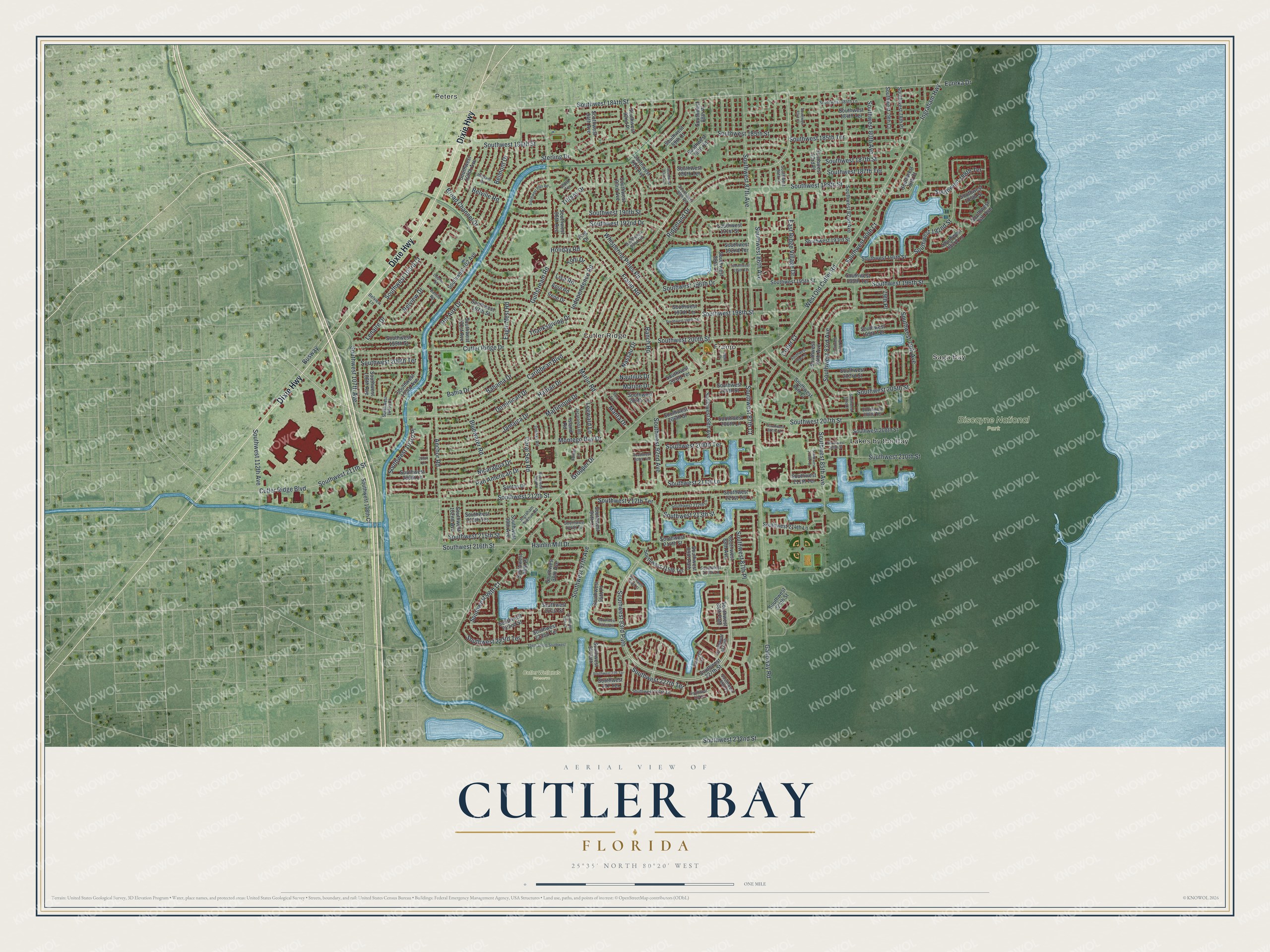 Watermarked full-map preview of Cutler Bay, Florida