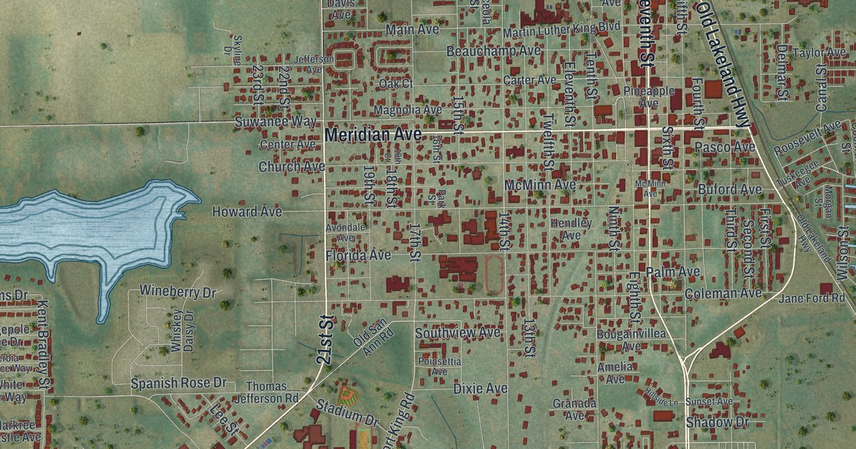 Map of Dade City, Florida