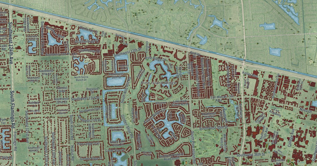 Map of Davie, Florida