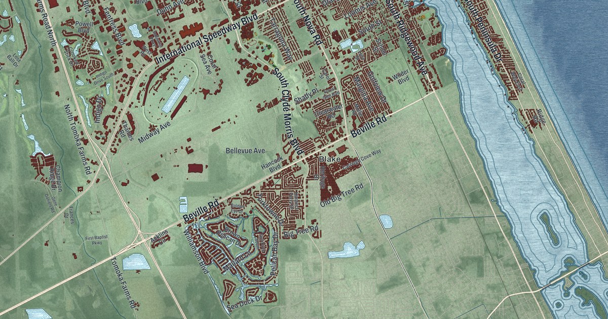 Map of Daytona Beach, Florida