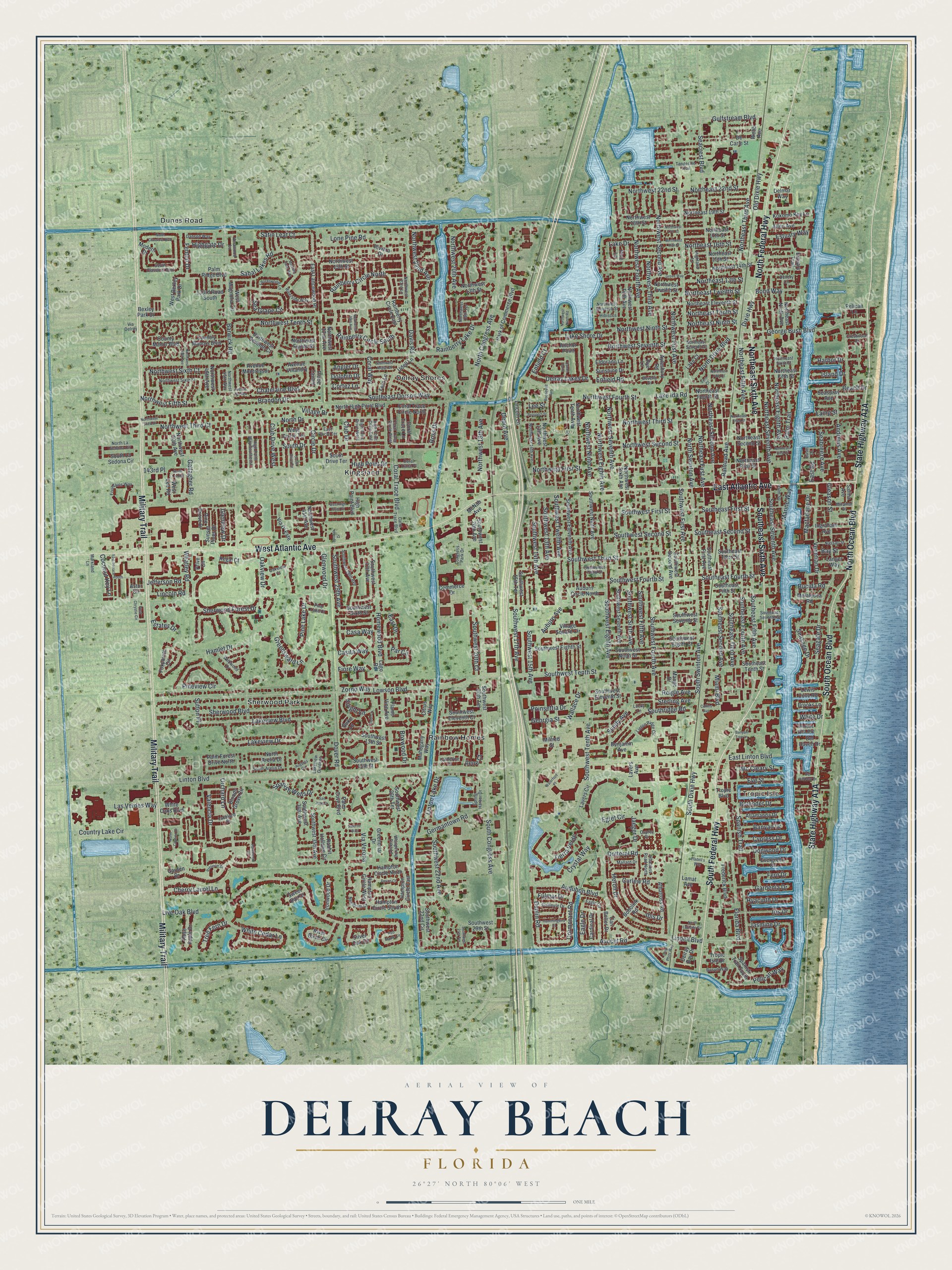 Watermarked full-map preview of Delray Beach, Florida
