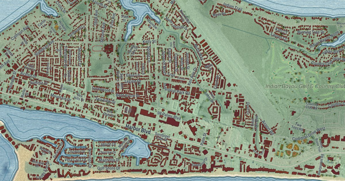 Map of Destin, Florida