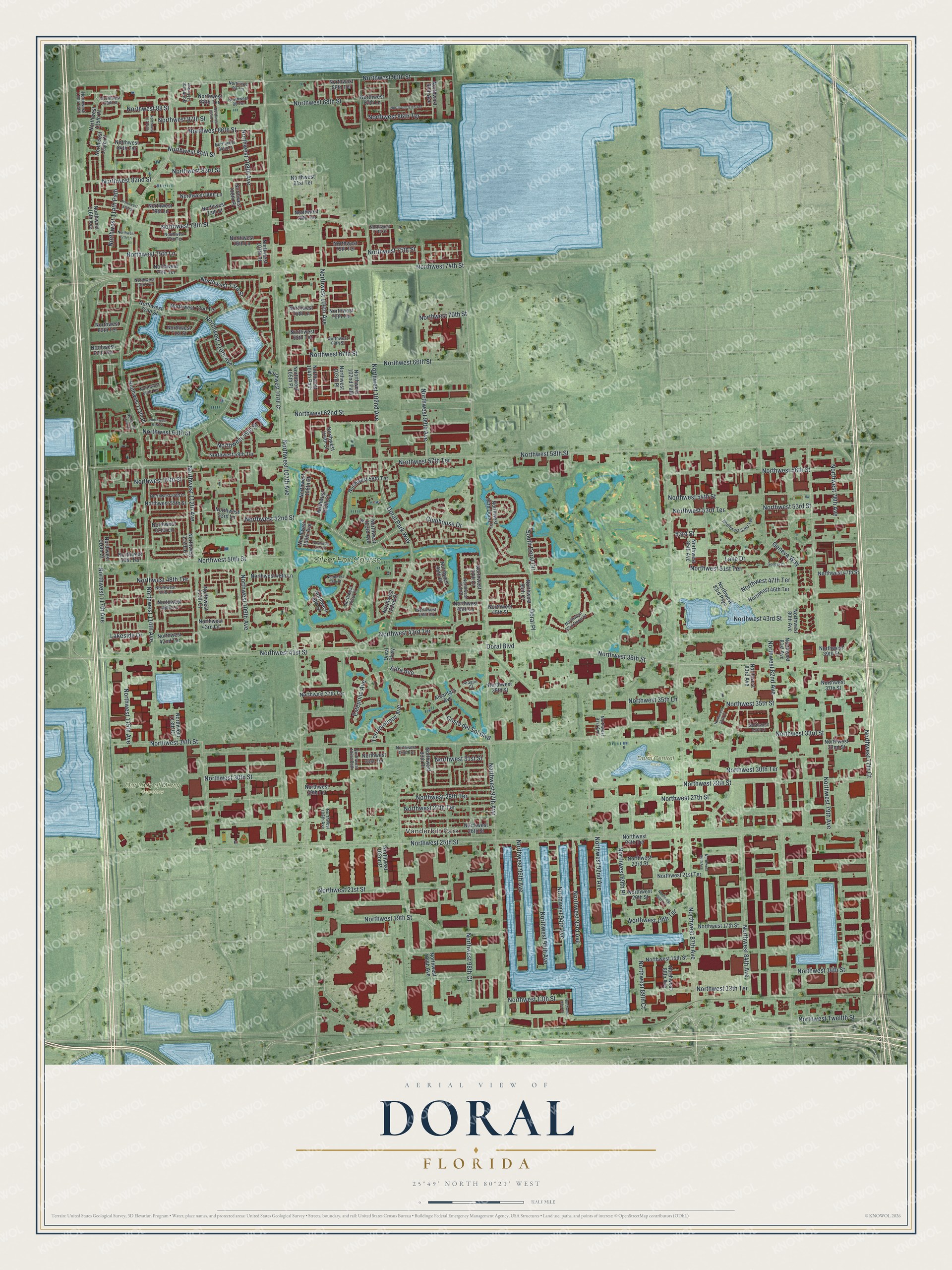 Watermarked full-map preview of Doral, Florida