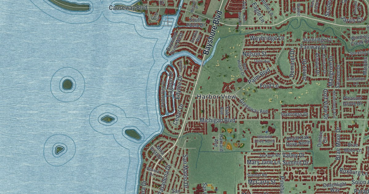 Map of Dunedin, Florida