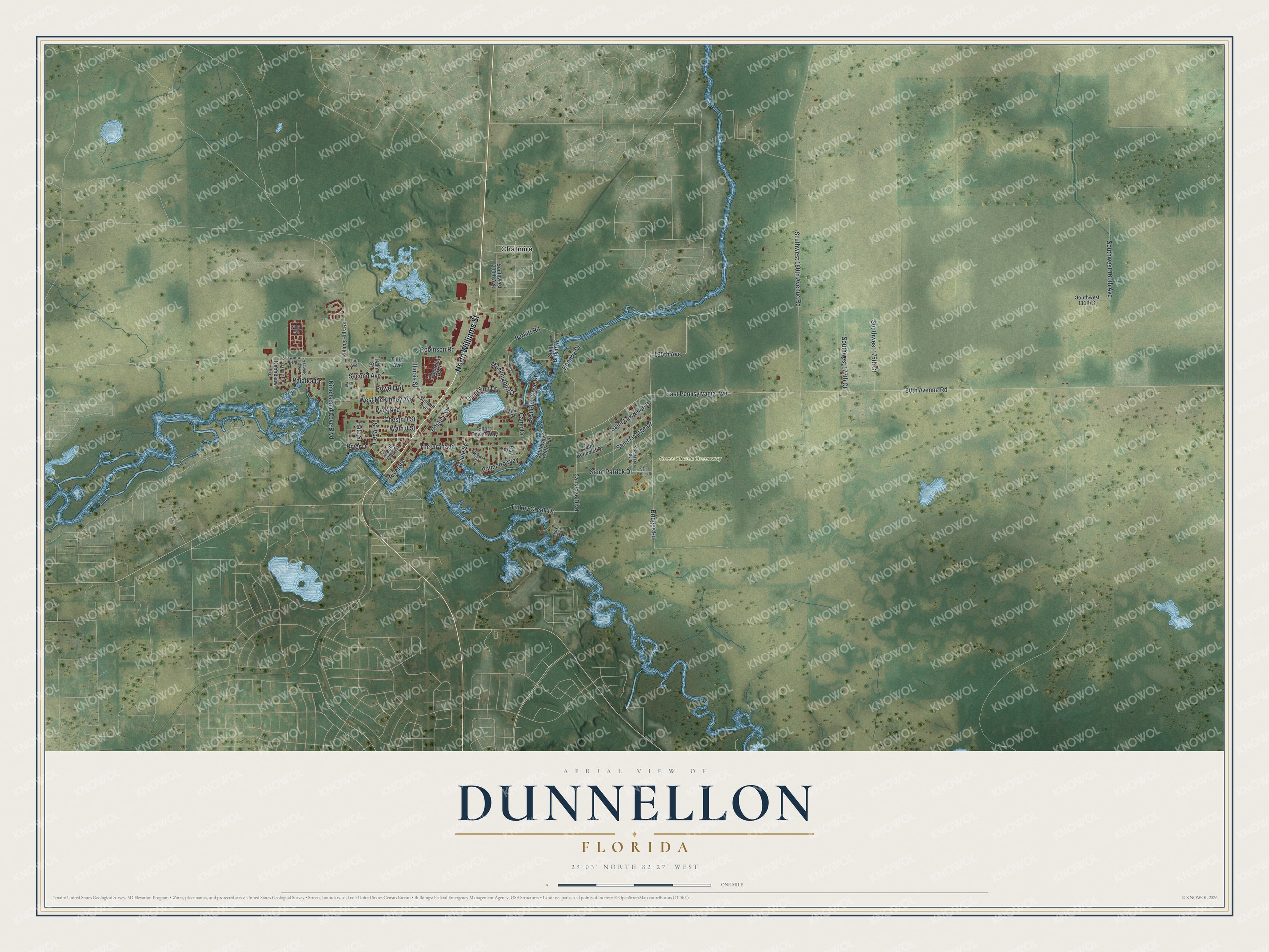 Watermarked full-map preview of Dunnellon, Florida