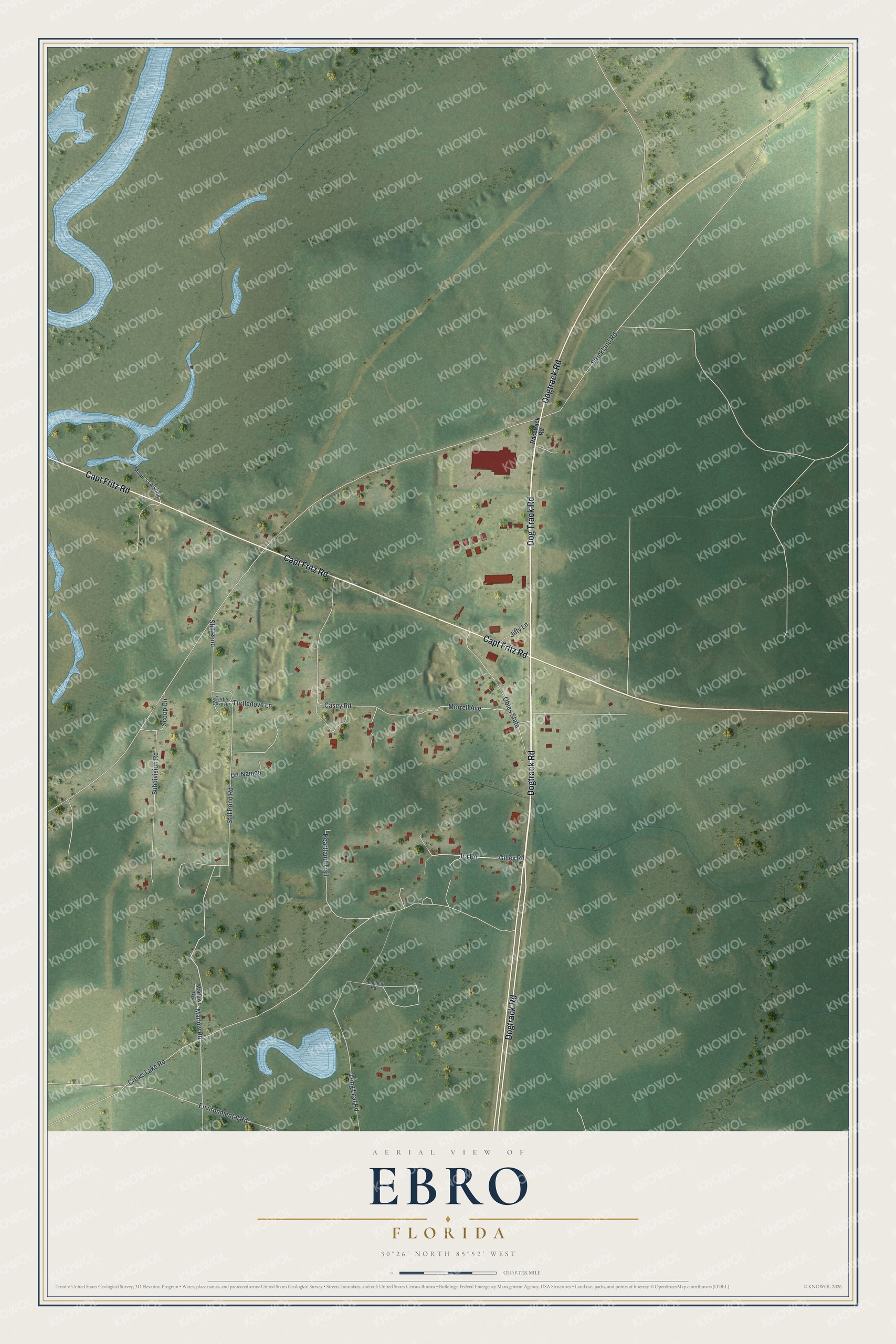 Watermarked full-map preview of Ebro, Florida